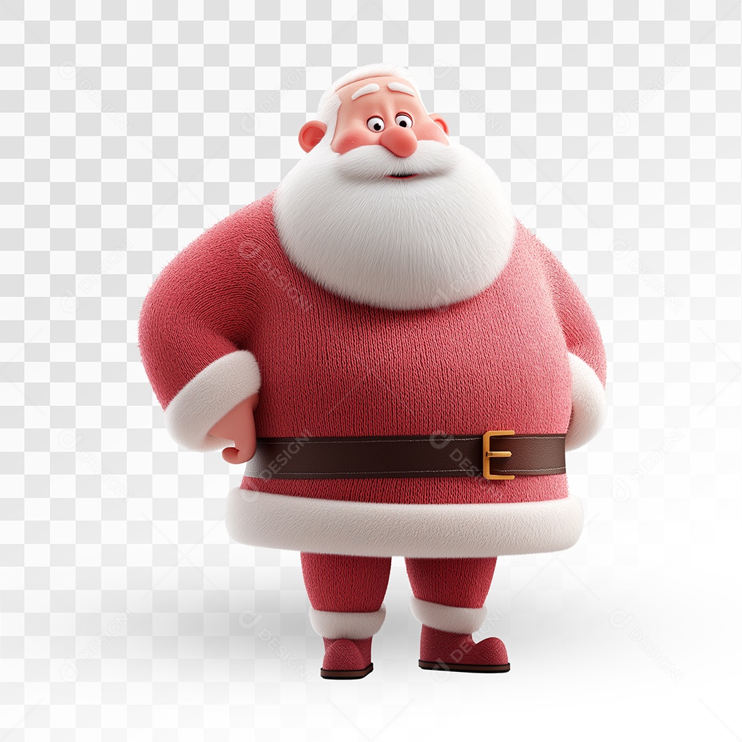 Personagem 3D Papai Noel Para Composição PSD Editável
