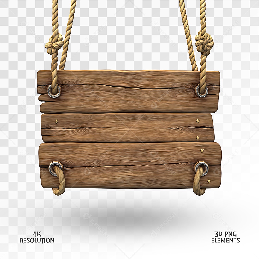 Placa de Madeira Elemento 3D para Composição PSD