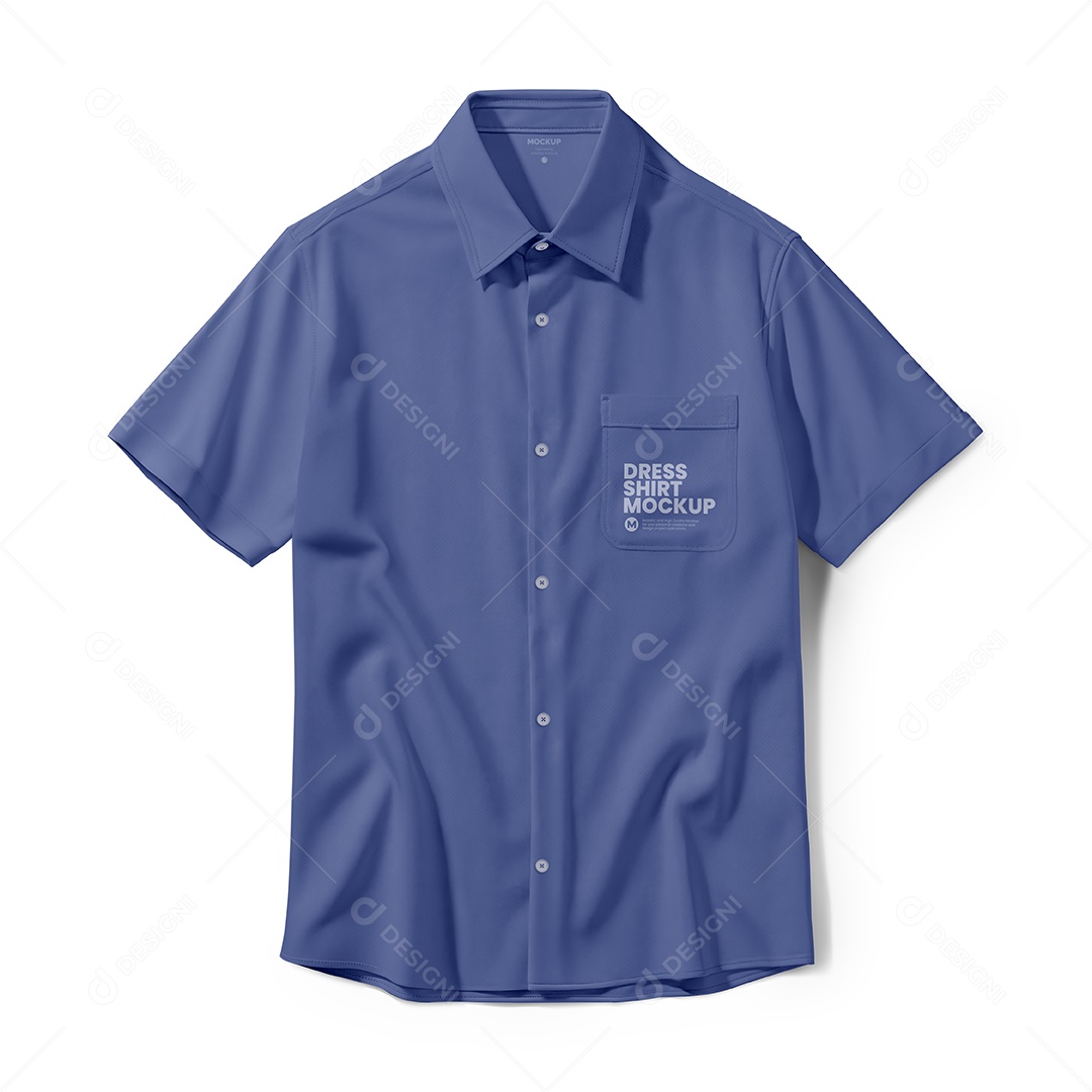 Camisa Manga Curta Mockup PSD Editável