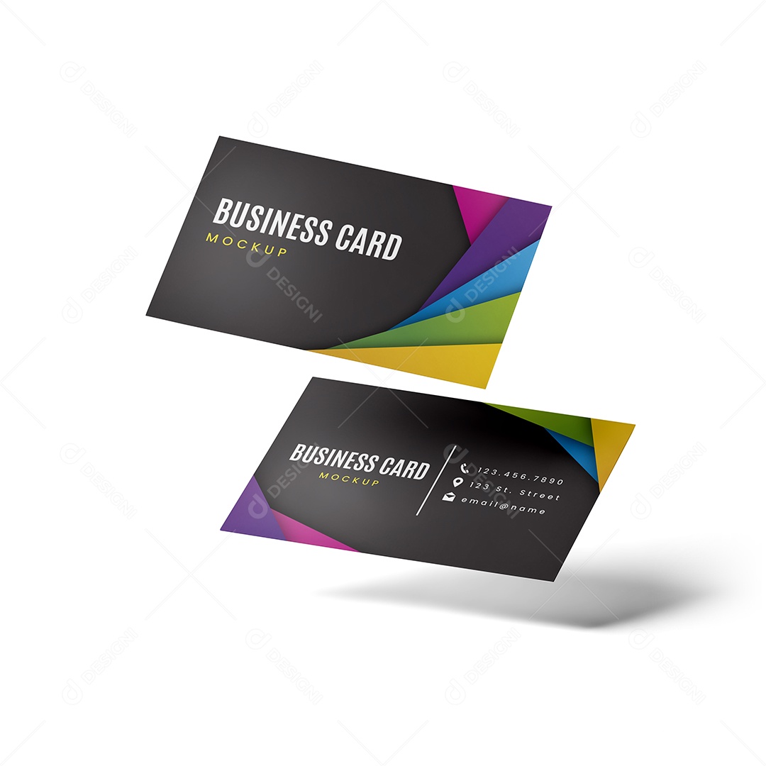 Mockup Cartão de visita PSD Editável