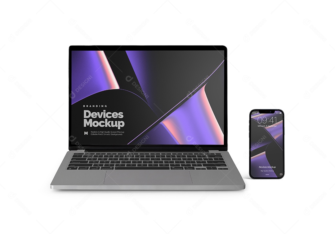 Mockup Computador e Celular PSD Editável