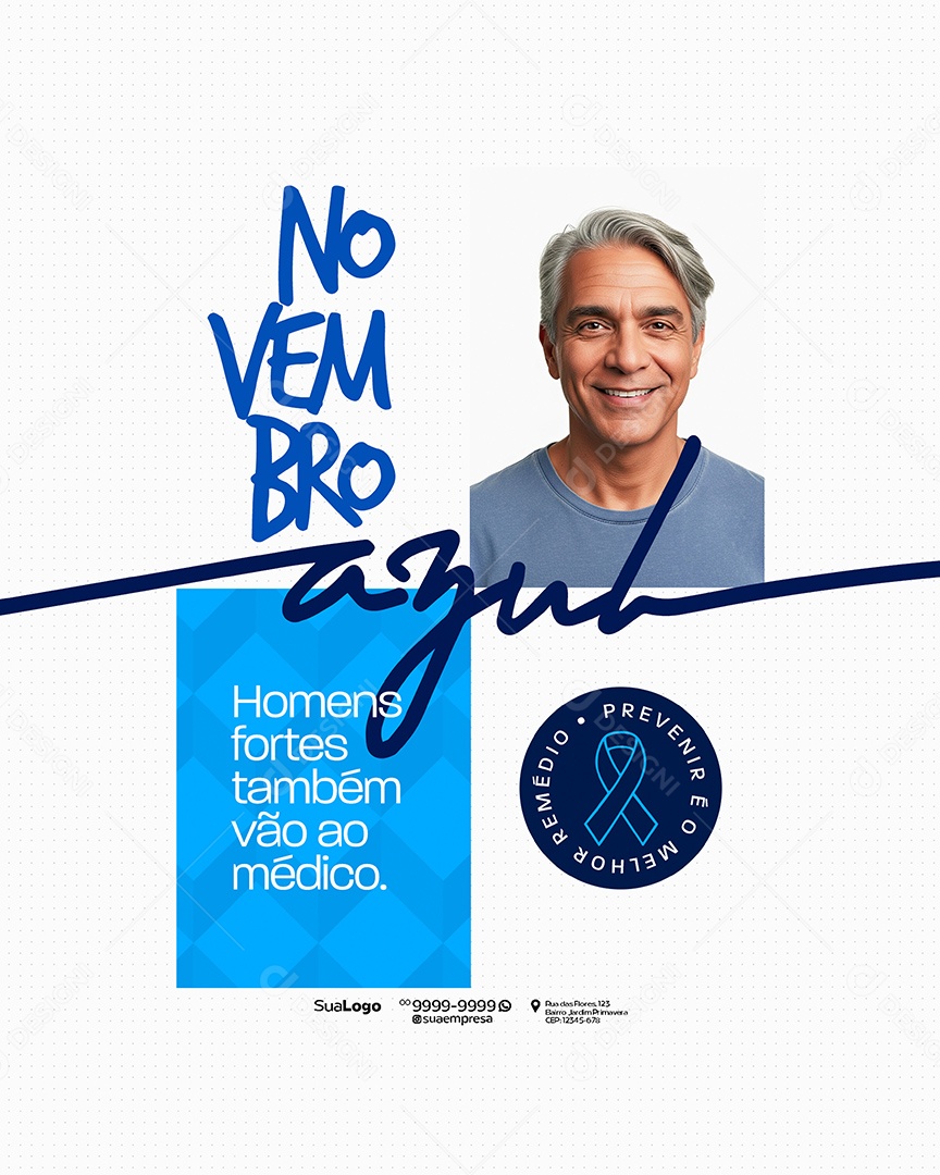 Novembro Azul Social Media PSD Editável