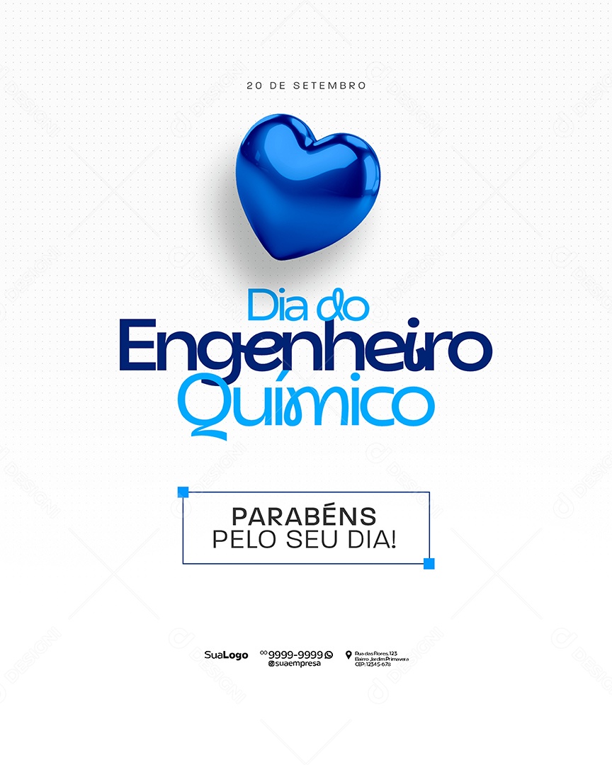 Dia Do Engenheiro Químico 20 De Setembro Social Media PSD Editável