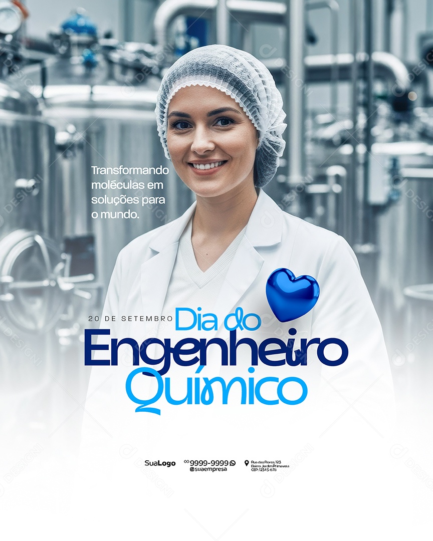 Dia Do Engenheiro Químico 20 De Setembro Social Media PSD Editável