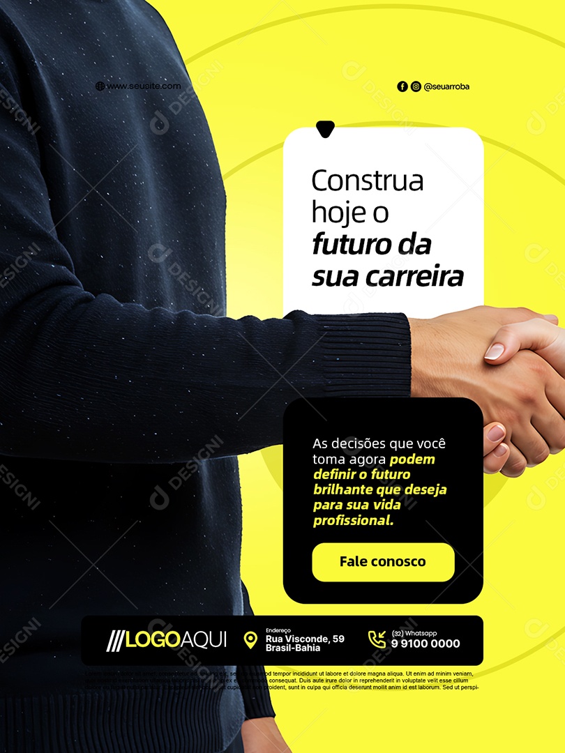 Vaga de Emprego Construa Hoje o Futuro da Sua Carreira Social Media PSD Editável