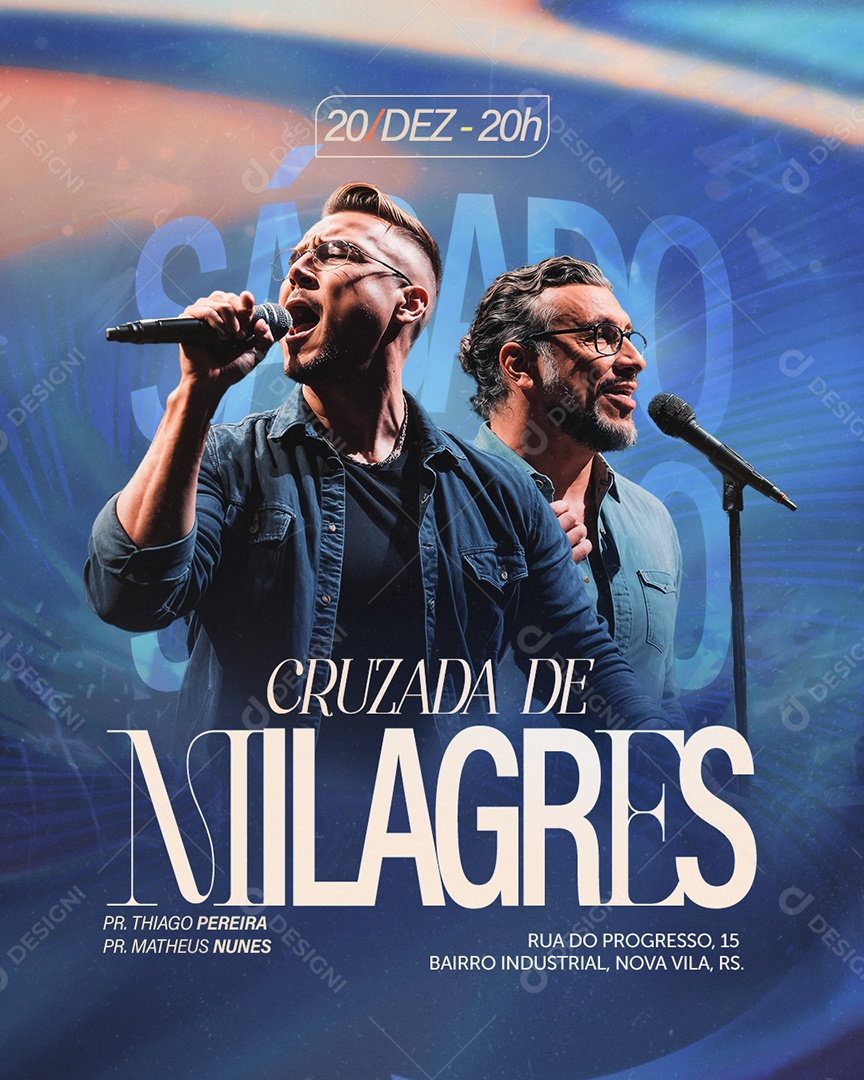 Gospel Cruzada de Milagres Social Media PSD Editável