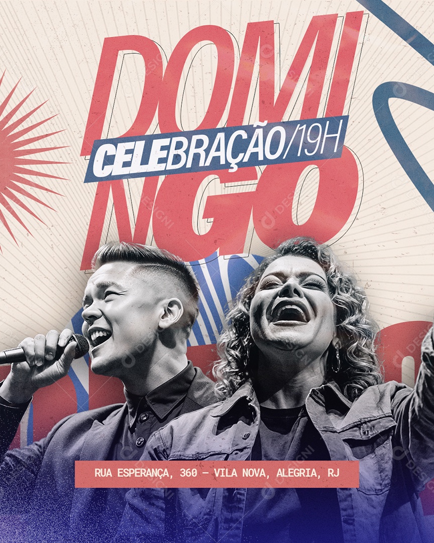 Gospel Culto de Celebração Social Media PSD Editável