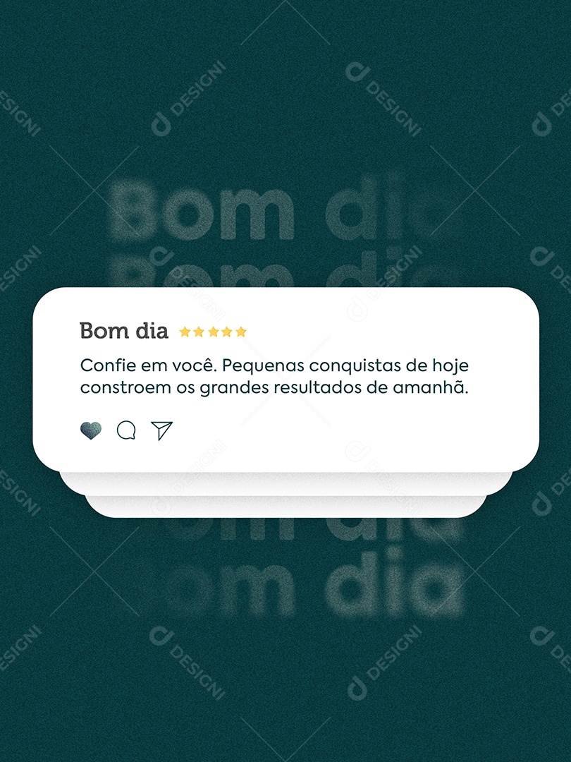 Bom Dia Frase Motivacional Social Media PSD Editável