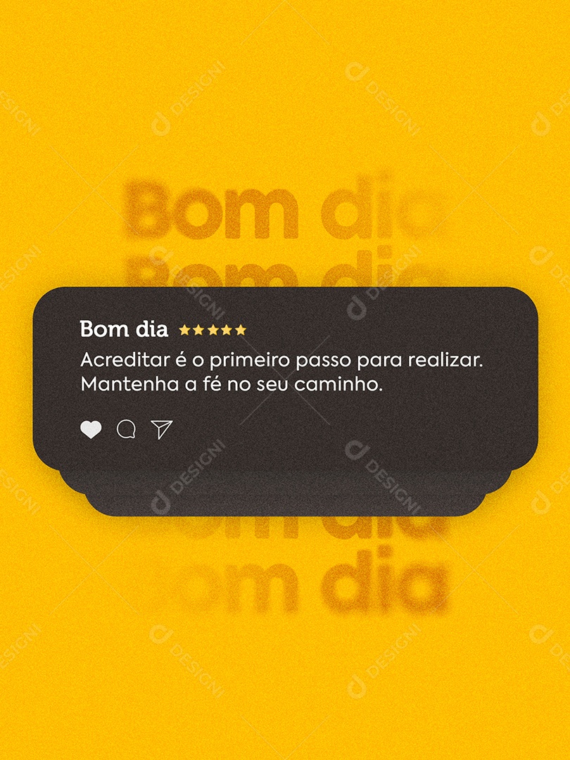 Bom Dia Frase Motivacional Social Media PSD Editável