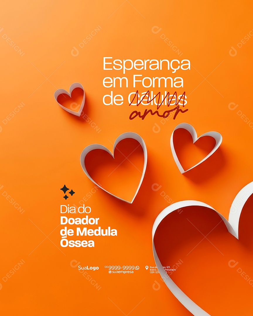 Dia do Doador de Medula Óssea 21 de Setembro Social Media PSD Editável