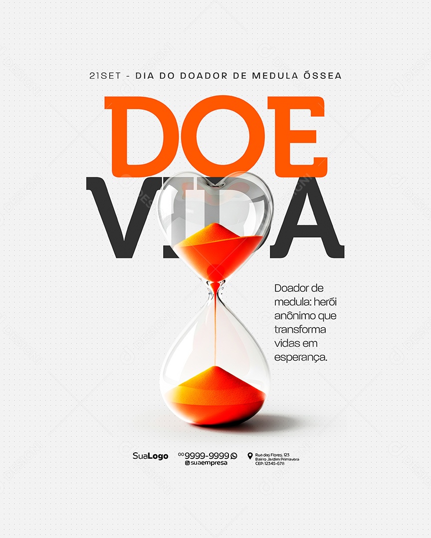 Dia do Doador de Medula Óssea 21 de Setembro Social Media PSD Editável