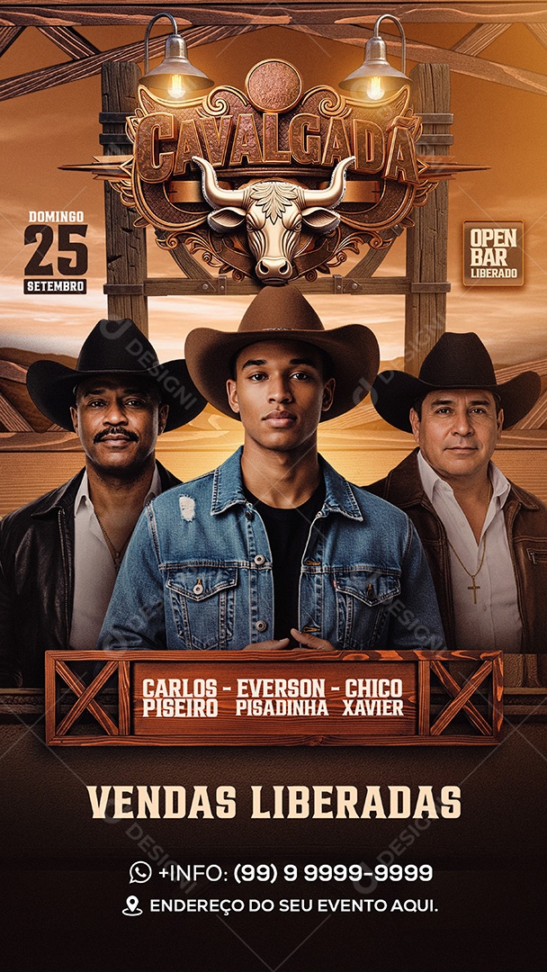 Flyer Cavalgada Story Social Media PSD Editavel