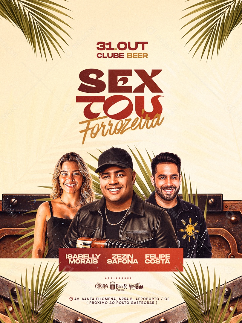 Flyer Sextou Forrozeira Social Media PSD Editável