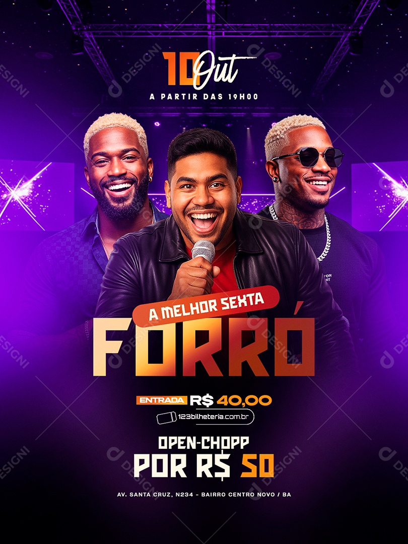 Flyer Forró a Melhor Sexta Social Media PSD Editável