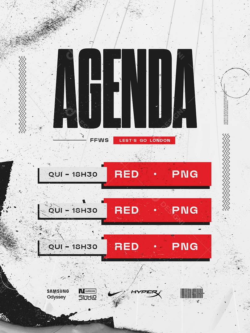 Esports Agenda Lets Go Social Media PSD Editável