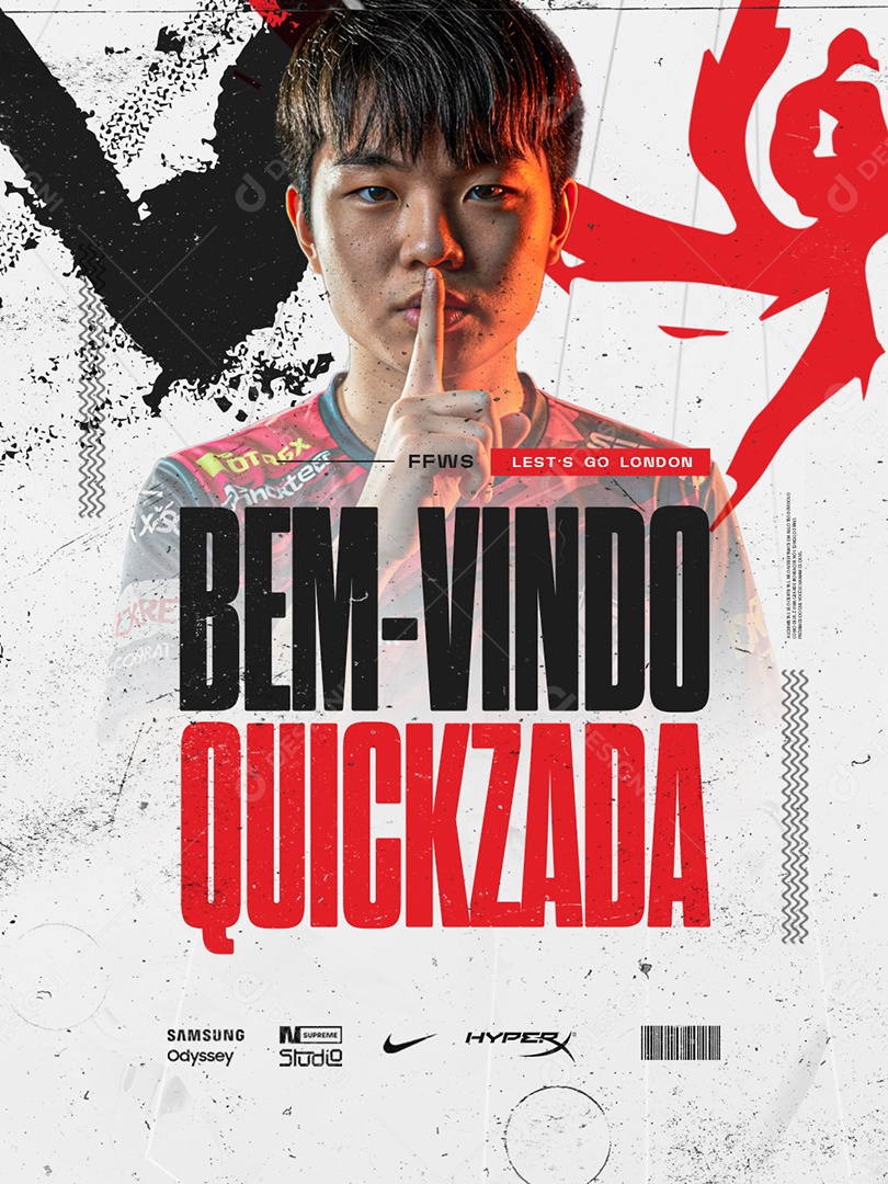Esports Bem Vindo Quickzada Social Media PSD Editável