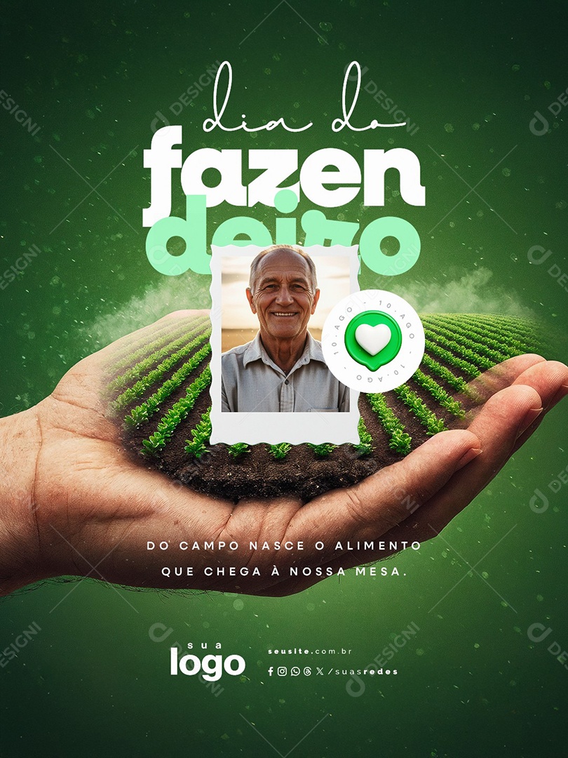 Dia Do Fazendeiro 21 De Setembro Do Campo Nasce o Alimento Social Media PSD Editável