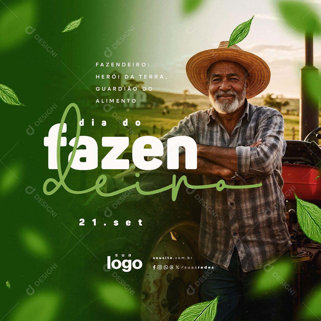 Dia Do Fazendeiro 21 De Setembro Guardião do Alimento Social Media PSD Editável