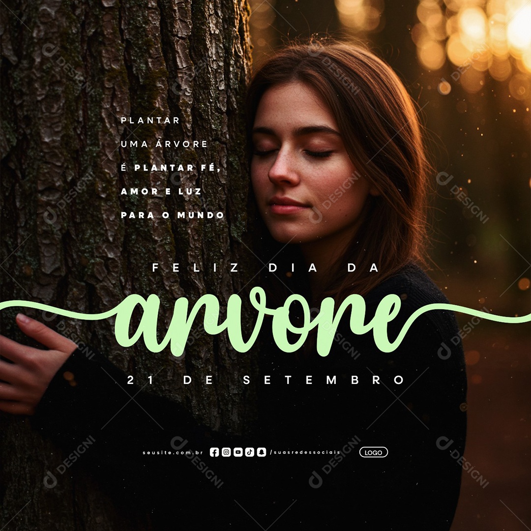 Feliz Dia da Árvore 21 de Setembro Social Media PSD Editável