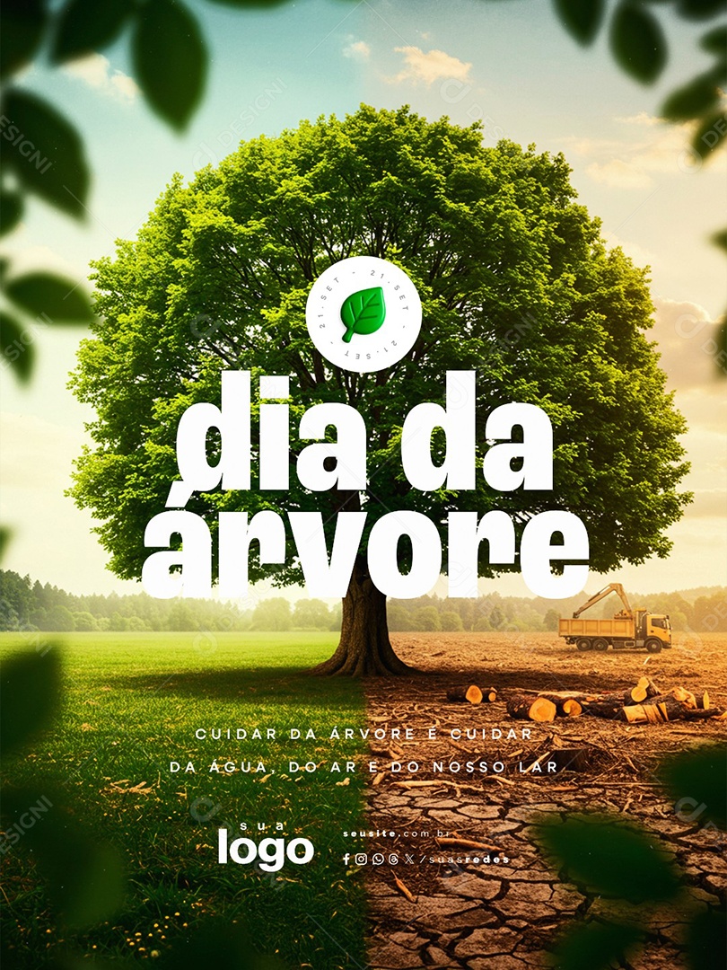 Dia da Árvore 21 de Setembro Social Media PSD Editável
