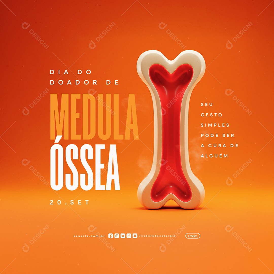 Dia do Doador de Medula Óssea 20 de Setembro Seu Gesto Simpless Social Media PSD Editável