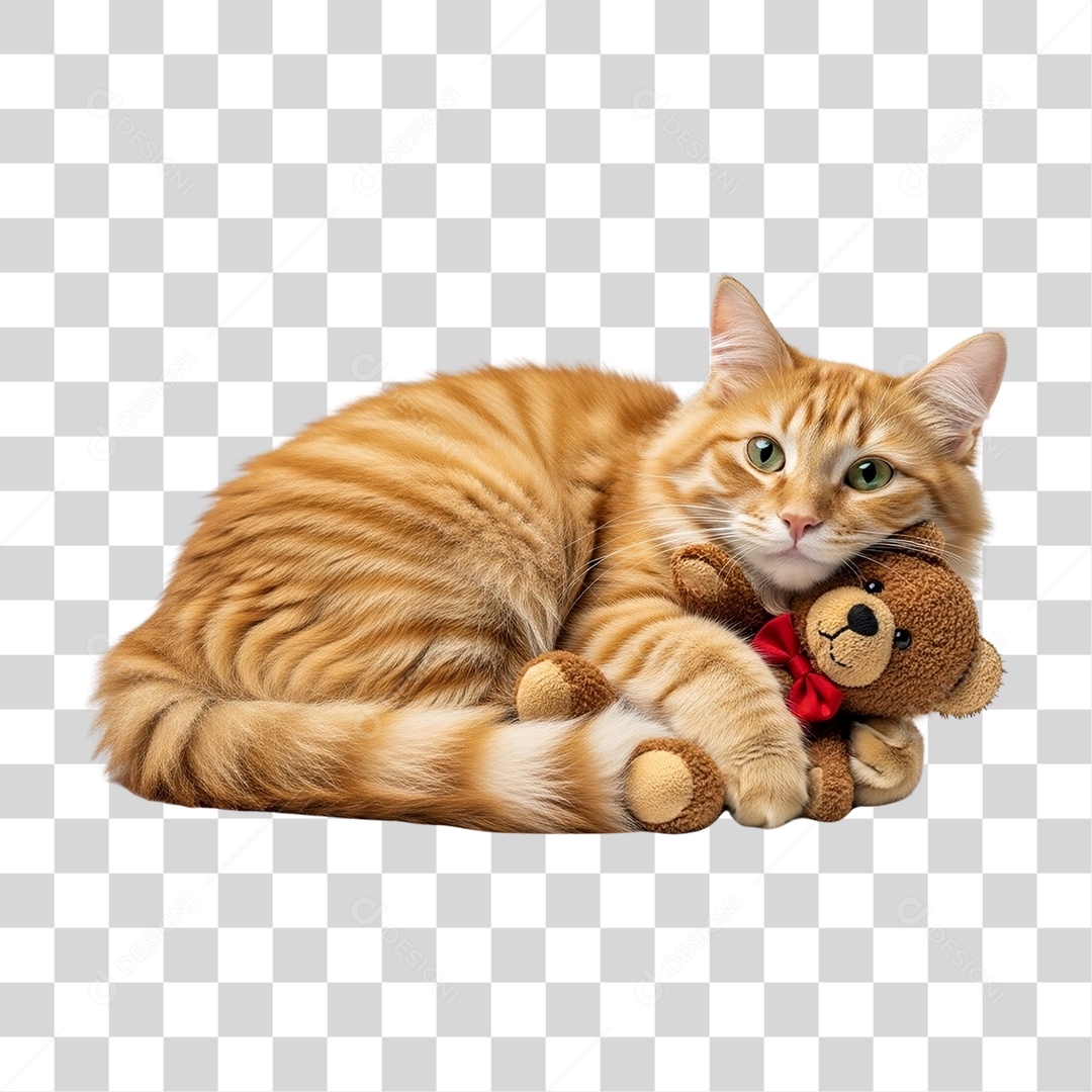 Gato Amarelo Animal Pet PNG Transparente