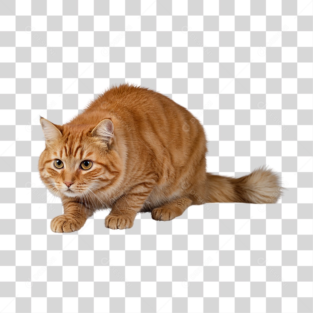 Gato Amarelo Animal Pet PNG Transparente