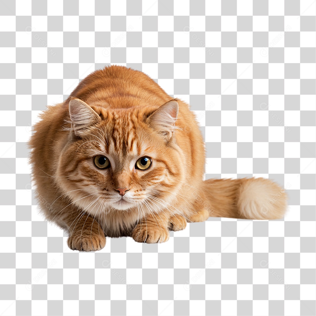 Gato Amarelo Animal Pet PNG Transparente