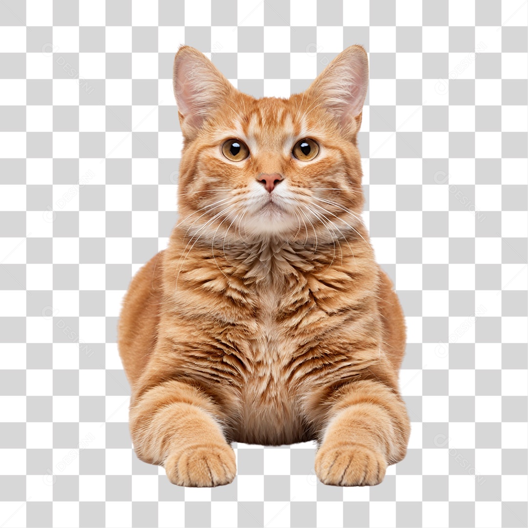 Gato Amarelo Animal Pet PNG Transparente