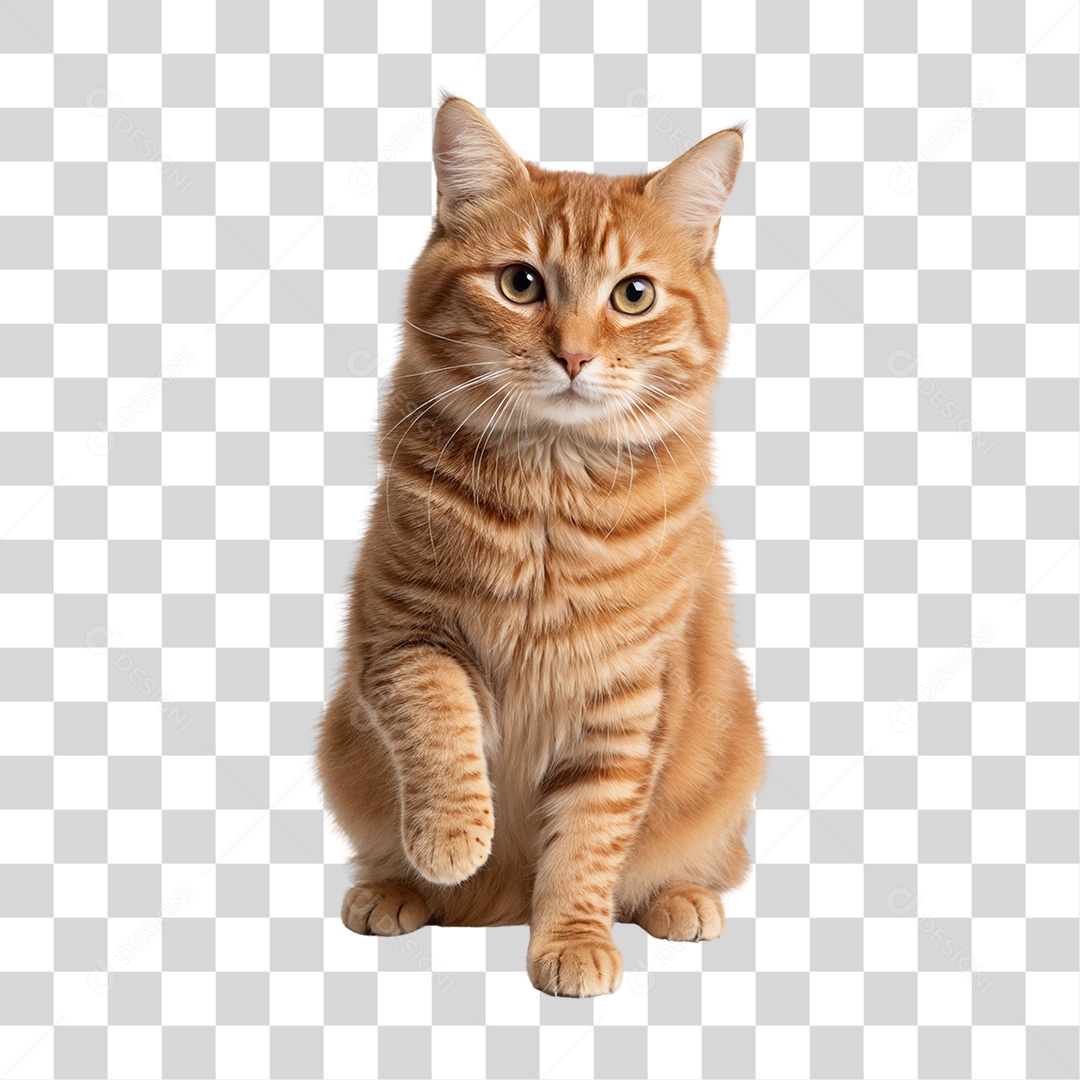 Gato Amarelo Animal Pet PNG Transparente