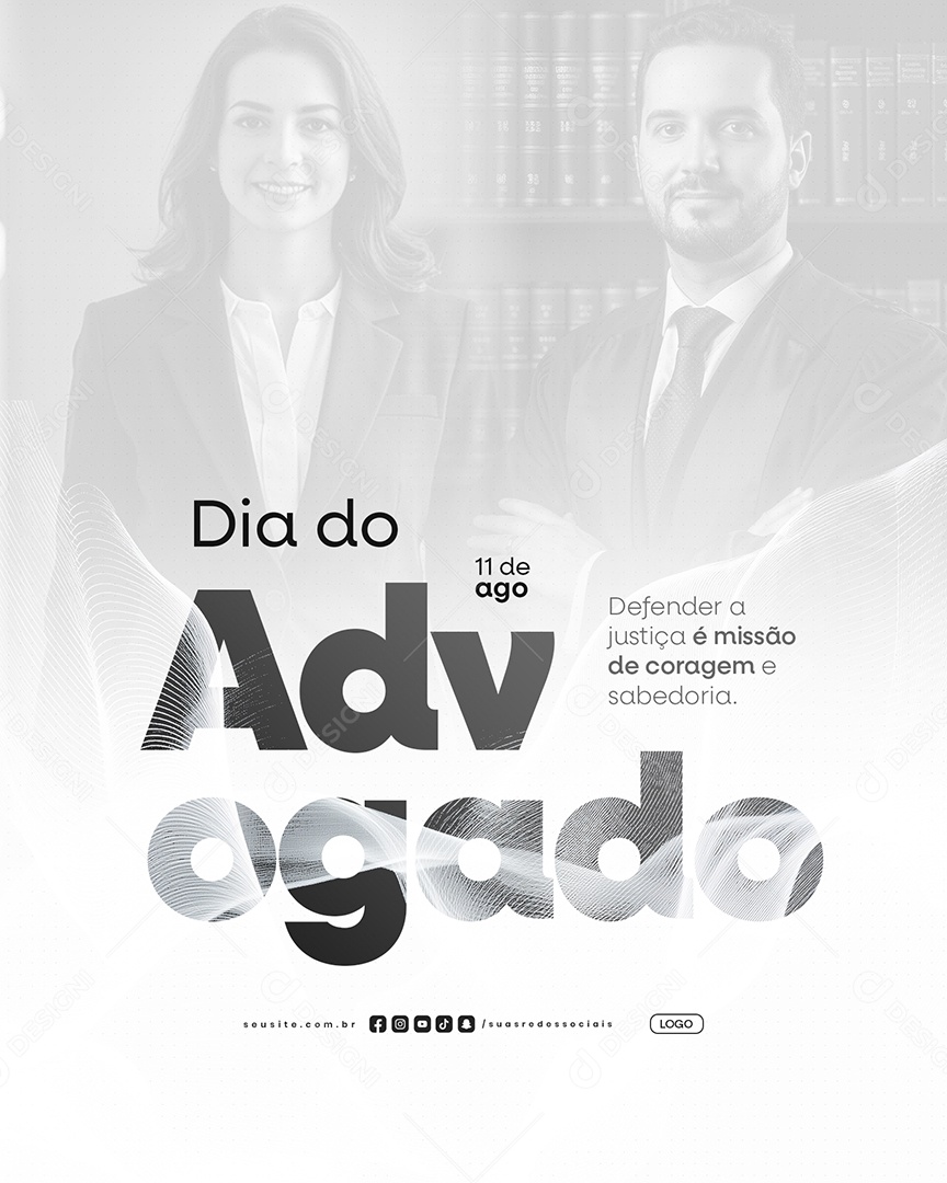 Dia do Advogado 11 de Agosto Social Media PSD Editável