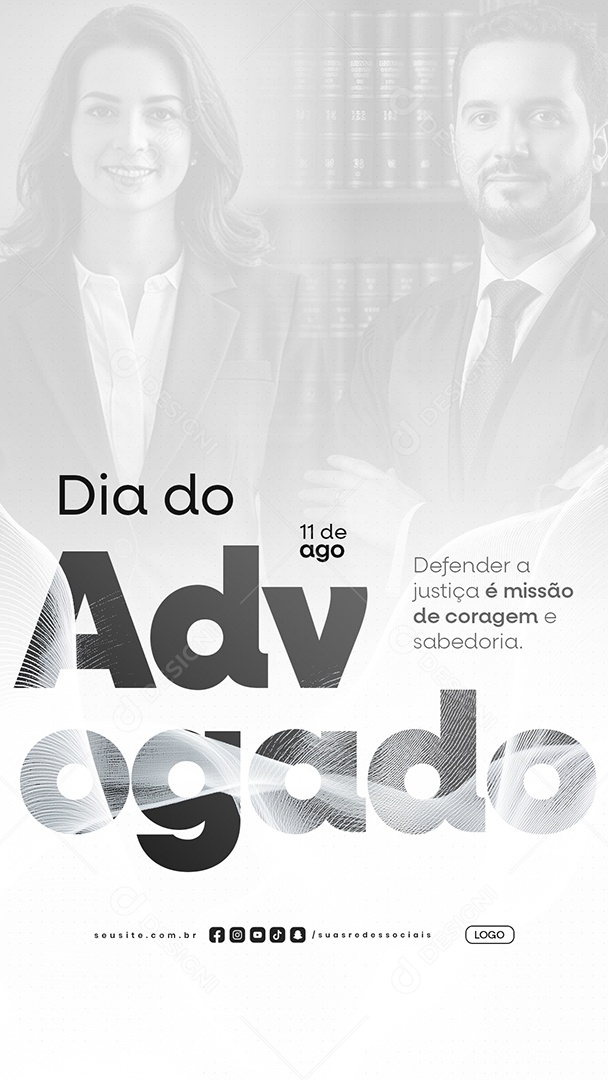 Story Dia do Advogado 11 de Agosto Social Media PSD Editável