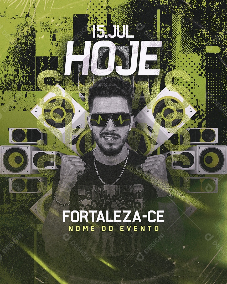 Feed Flyer Agenda Hoje Feed Social Media PSD Editável