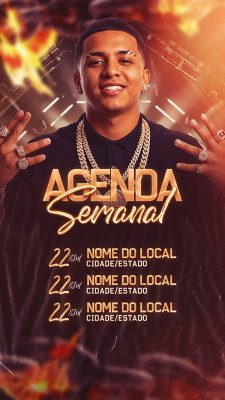 Flyer Agenda Story Social Media PSD Editavel