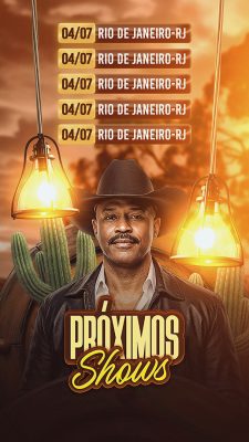 Flyer Próximos Shows Story Social Media PSD Editavel