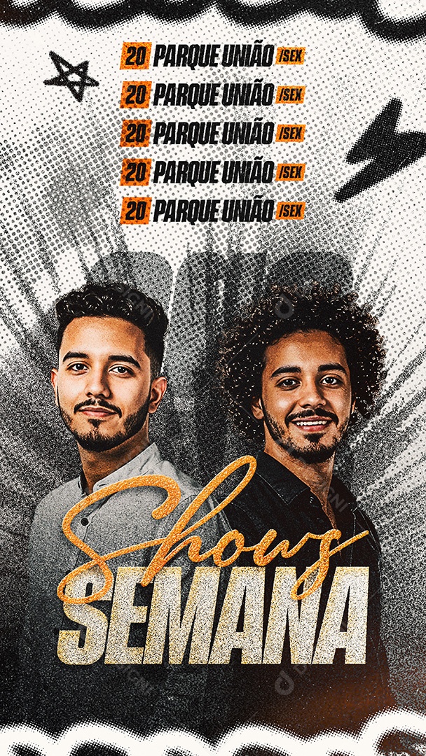 Flyer Shows Semana Story Social Media PSD Editável