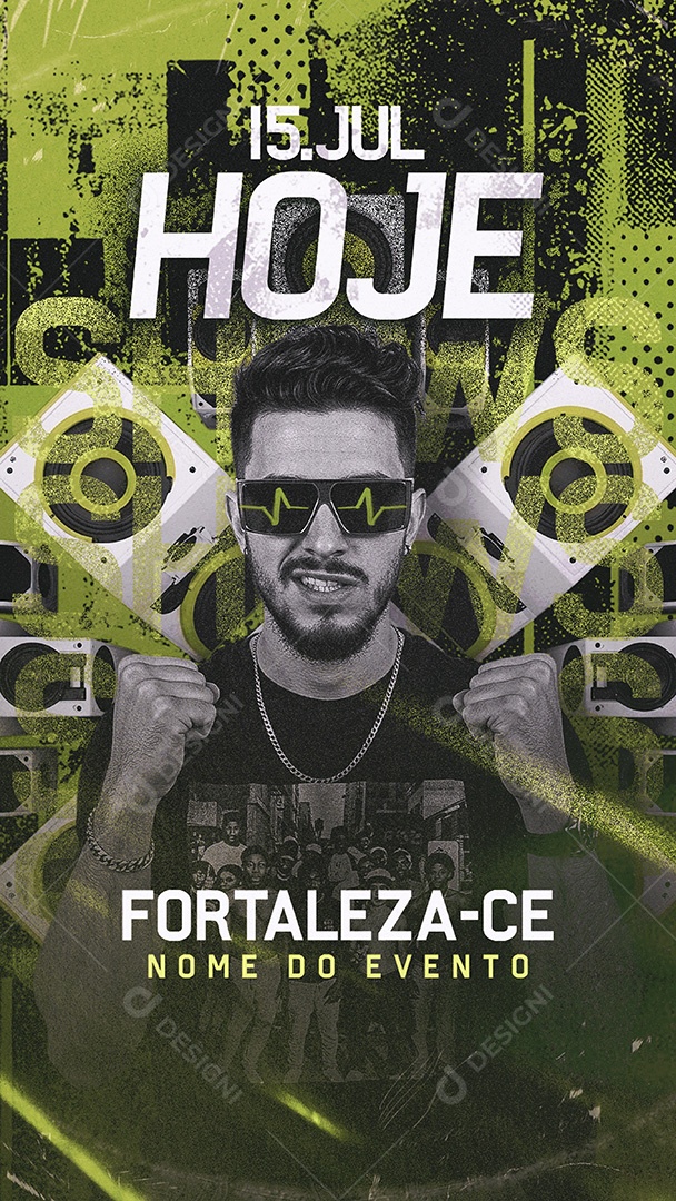 Story Flyer Agenda Hoje Fortaleza Social Media PSD Editável