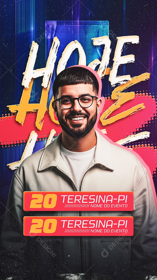 Story Flyer Agenda Hoje Teresina PI Feed Social Media PSD Editável