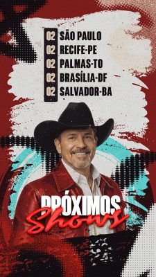 Story Flyer Próximos Shows Sertanejo Social Media PSD Editavel