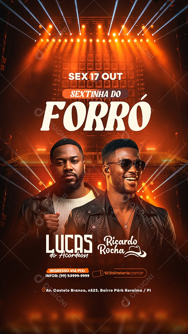 Story Flyer Sextinha do Forró Social Media PSD Editável