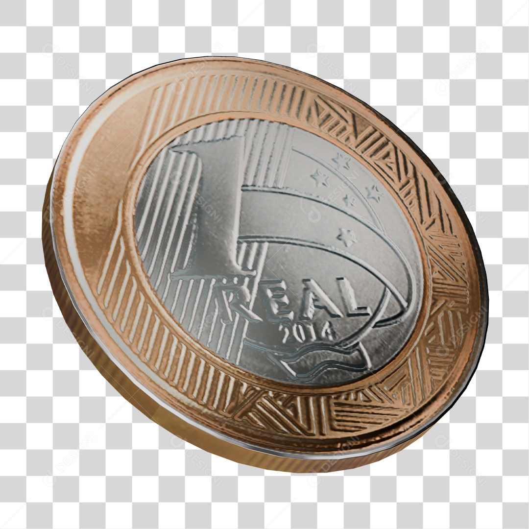 Moeda de 1 Real PNG Transparente