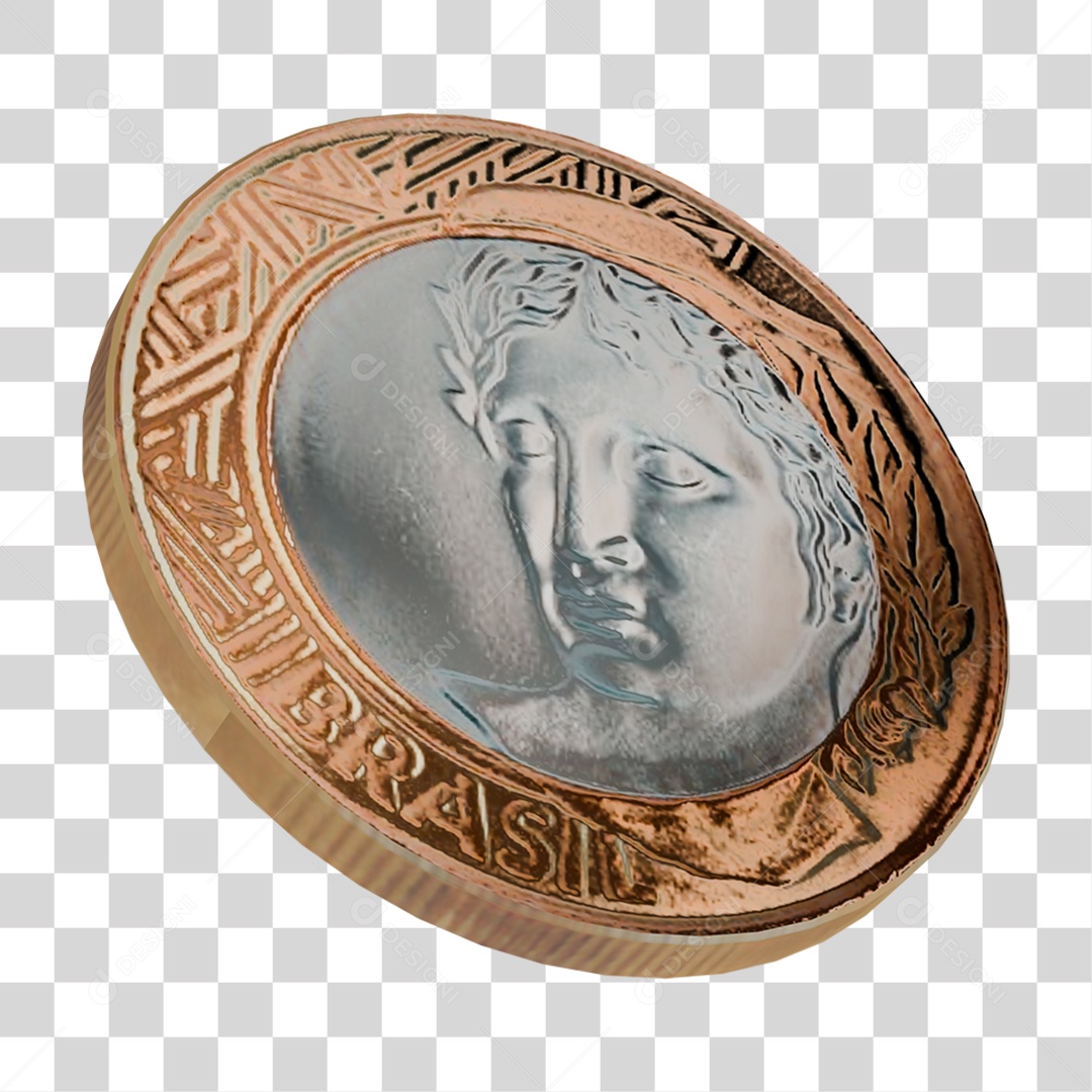 Moeda de 1 Real PNG Transparente