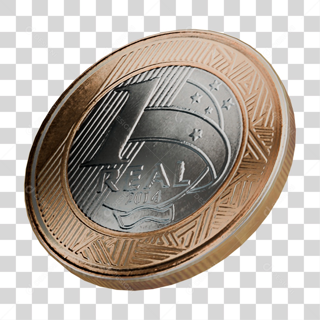 Moeda de 1 Real PNG Transparente