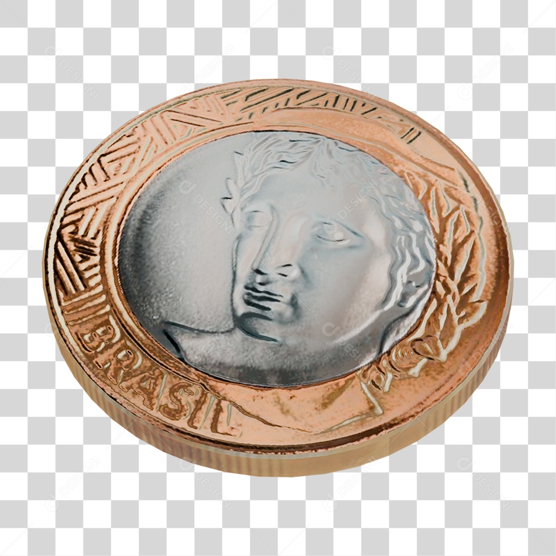 Moeda de 1 Real PNG Transparente