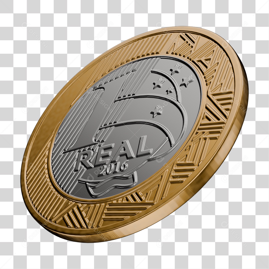 Moeda de 1 Real PNG Transparente