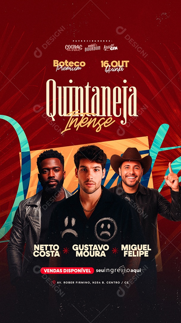 Story Flyer Quintaneja Intense Boteco Premium Social Media PSD Editável