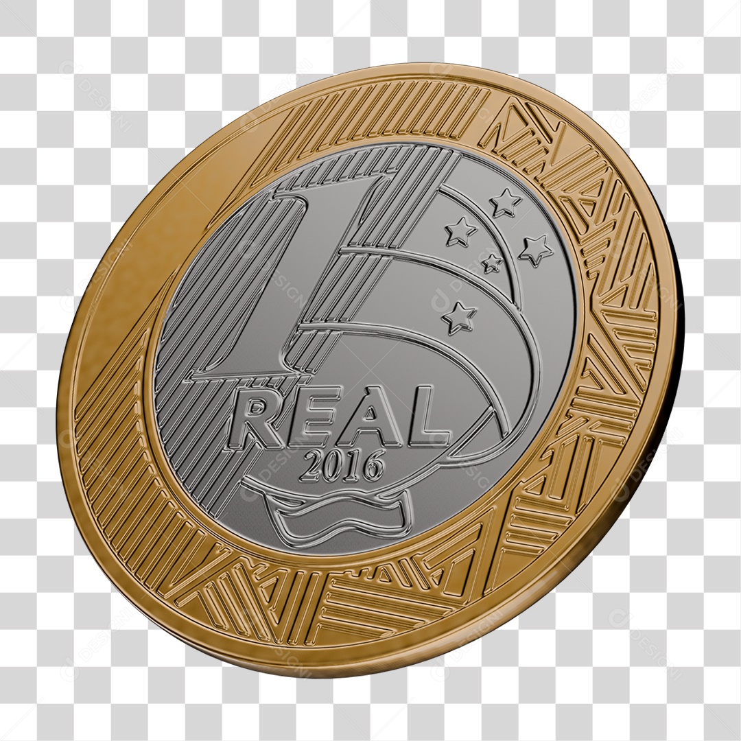 Moeda de 1 Real PNG Transparente