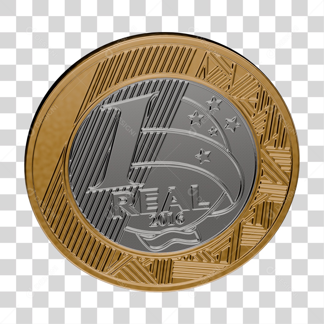 Moeda de 1 Real PNG Transparente