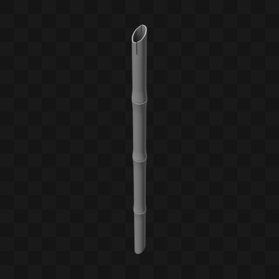Haste de Bambu Cinza em Estilo Realista Modelo 3D