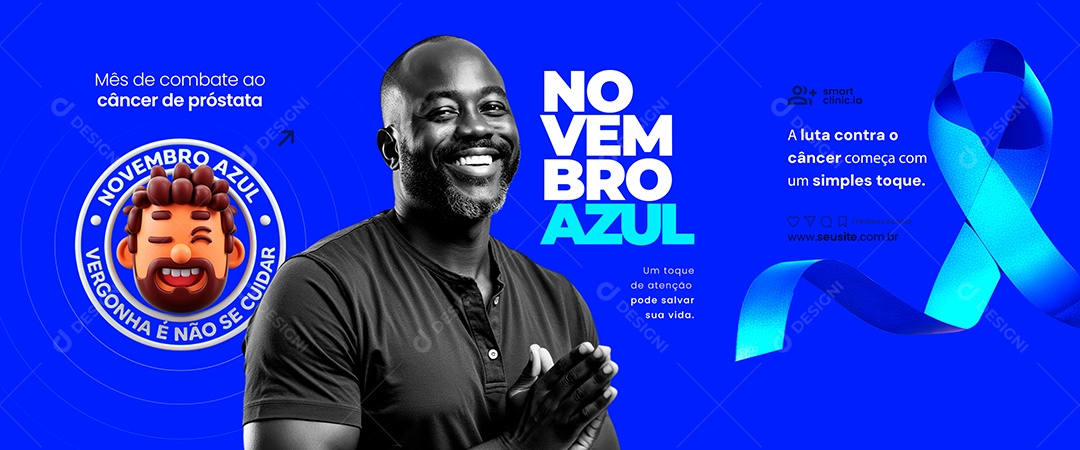 Carrossel Novembro Azul Um To que de Atenção Pode Salvar Sua Vida Social Media PSD Editável